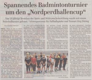 Ostseezeitung berichtet über den Nordperdhallencup 2016